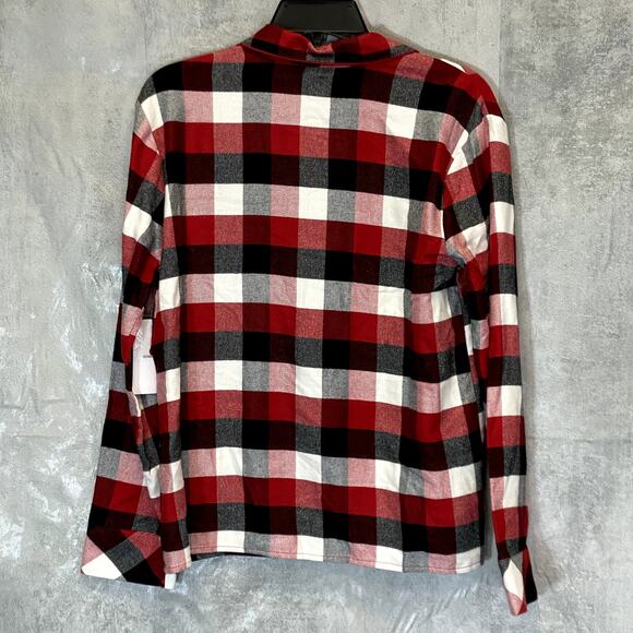 NORDSTROM Women's Red Chili August Check 2-Piece Button-Front Pull-on Pajama Set - Picture 3 of 14